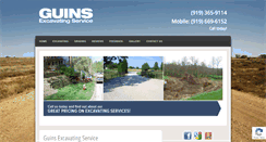 Desktop Screenshot of guinsexcavating.com